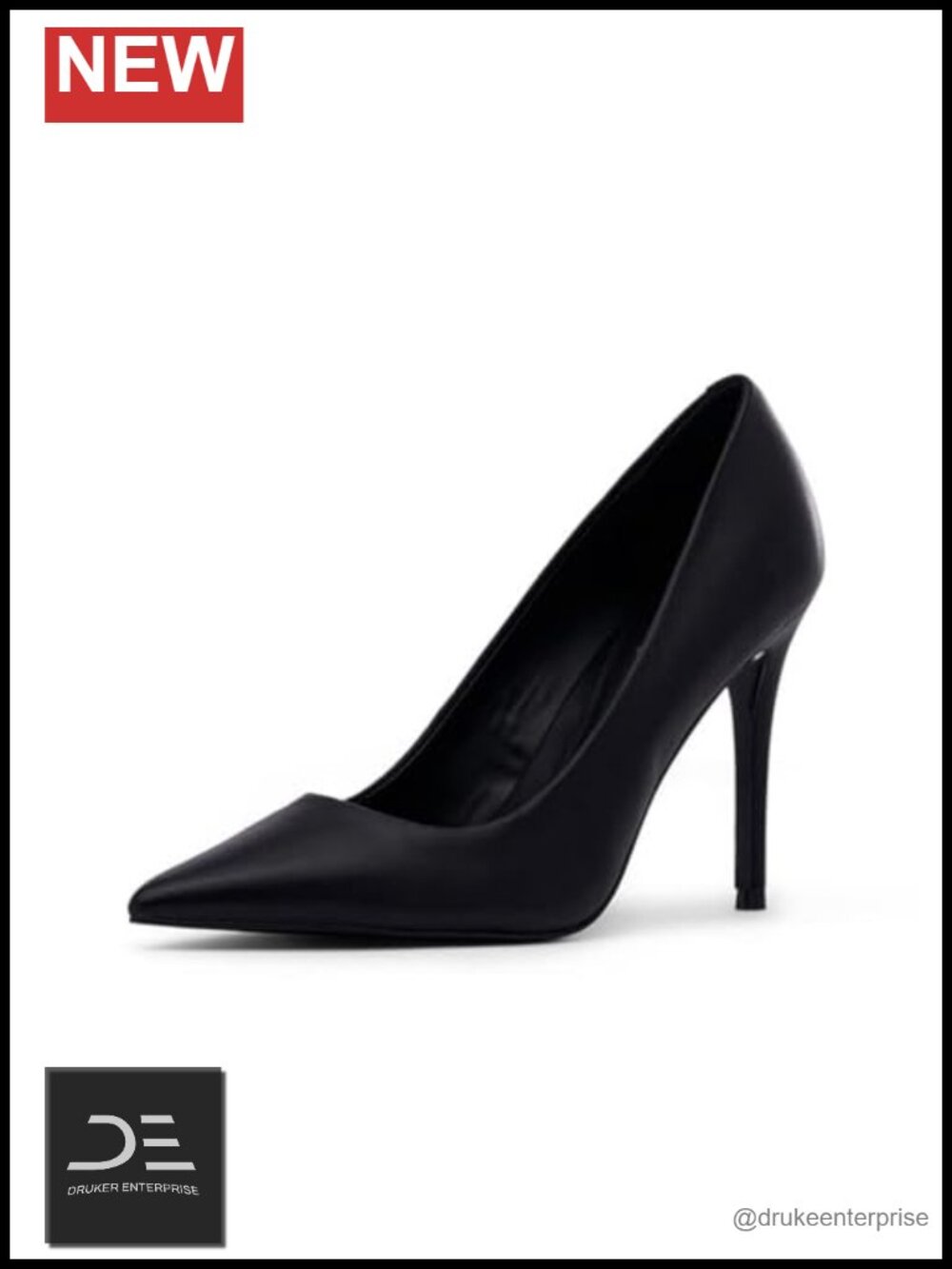 Genuine Leather Pointed Toe Heels 100mm Slip On Pumps